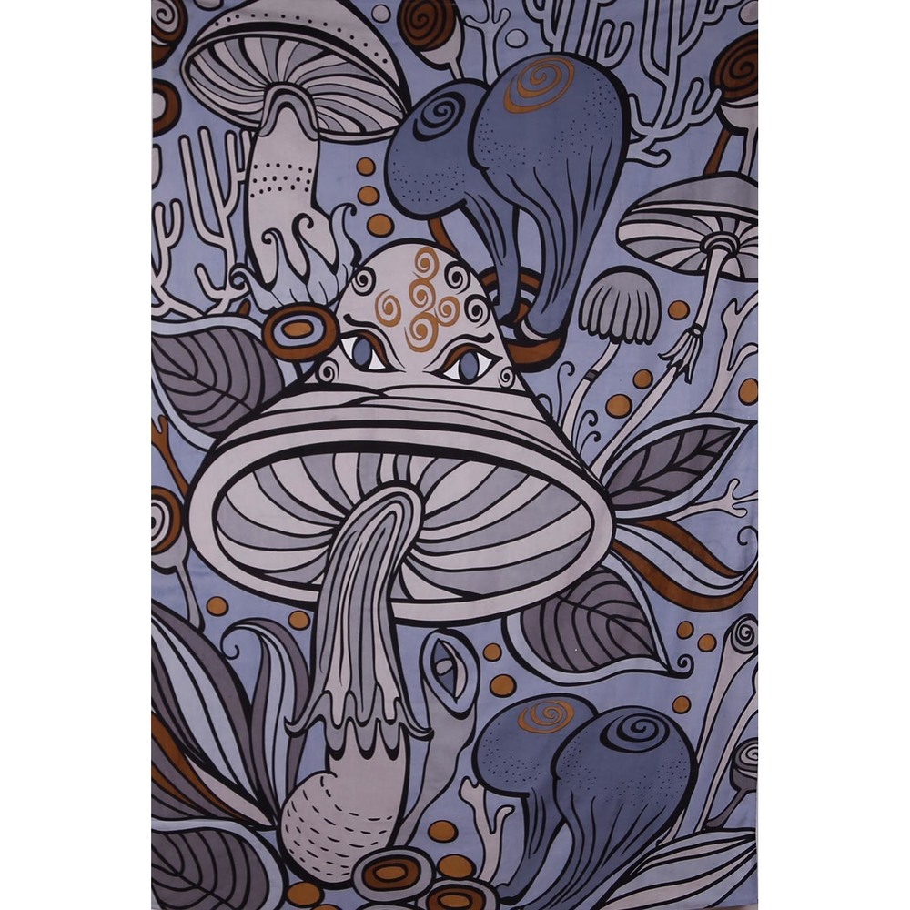 Shroom Teacher Grey Tapestry by Sunshine Joy